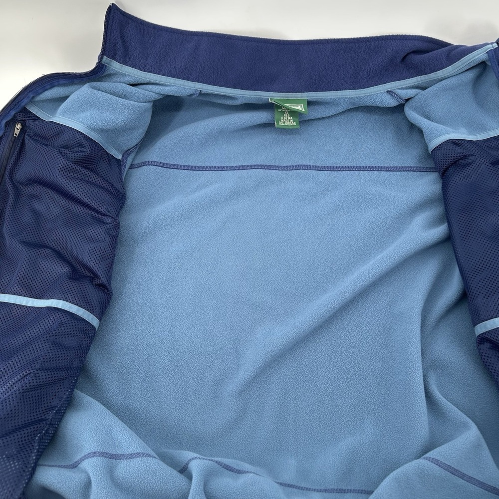 LL Bean Polartec Fleece Jacket Mens XL Navy Full Zip Weather Channel Gorpcore - Picture 5 of 13